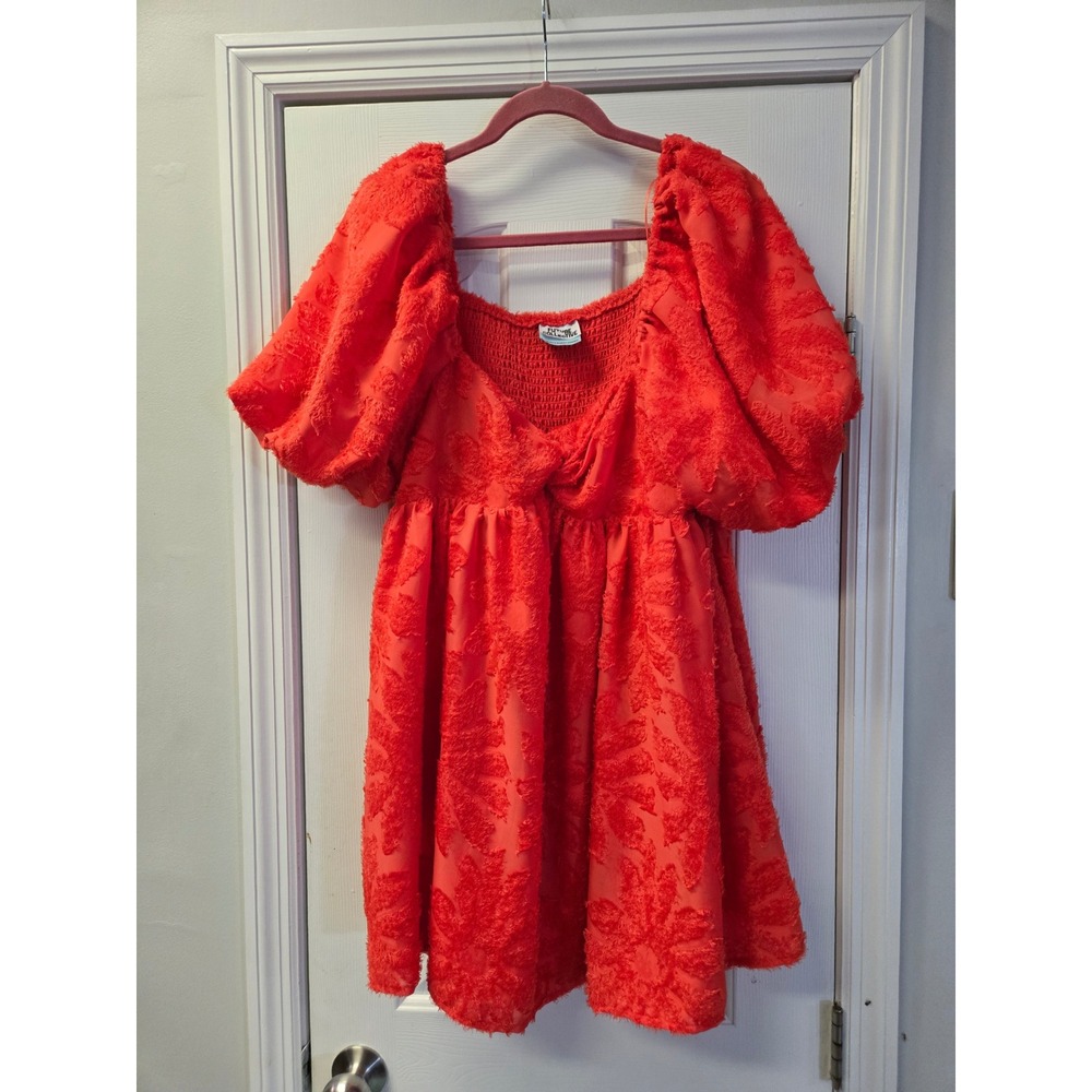 Future Collective Gabriella Karefa-Johnson Textured Puff Sleeve Mini Dress